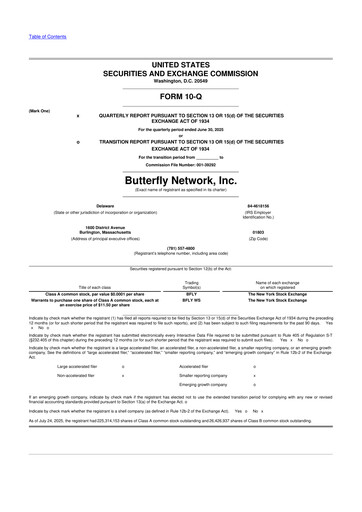 Thumbnail Butterfly Network 10-Q Quarterly Report FY2025 