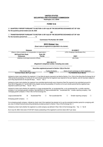 Thumbnail NV5 Global
 10-Q Quarterly Report FY2025 