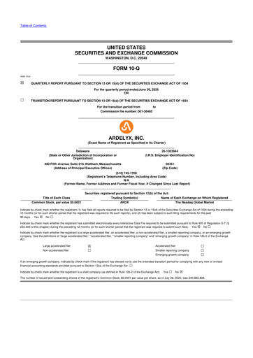 Thumbnail Ardelyx 10-Q Quarterly Report FY2025 