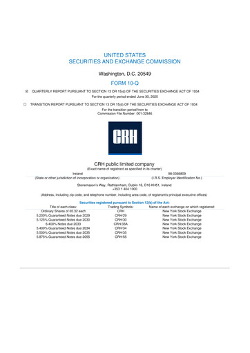 Thumbnail Cement Roadstone Holding
 10-Q Quarterly Report FY2025 