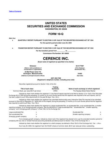 Thumbnail Cerence 10-Q Quarterly Report FY2025 