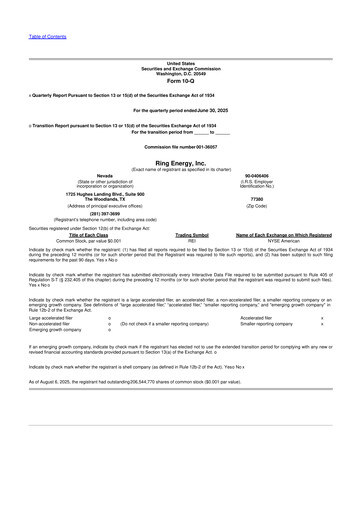 Vorschaubild Ring Energy
 10-Q Quartalsbericht 2025 