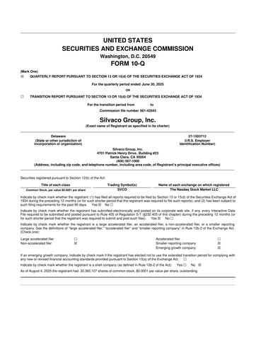 Thumbnail Silvaco Group 10-Q Quarterly Report FY 