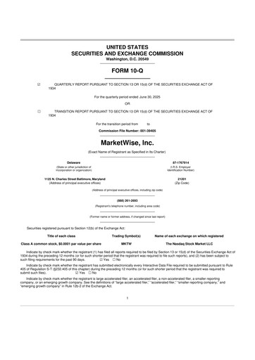 Thumbnail MarketWise 10-Q Quarterly Report FY 