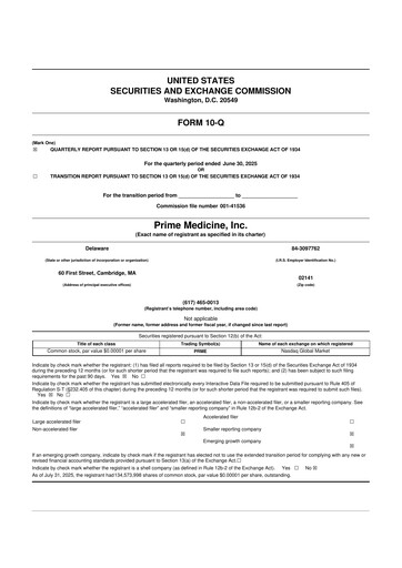 Thumbnail Prime Medicine 10-Q Quarterly Report FY2025 