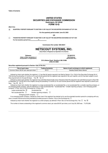 Thumbnail NETSCOUT 10-Q Quarterly Report FY2026 