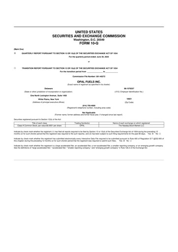 Vorschaubild OPAL Fuels 10-Q Quartalsbericht 2025 