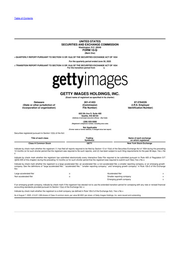 Thumbnail Getty Images 10-Q Quarterly Report FY2025 