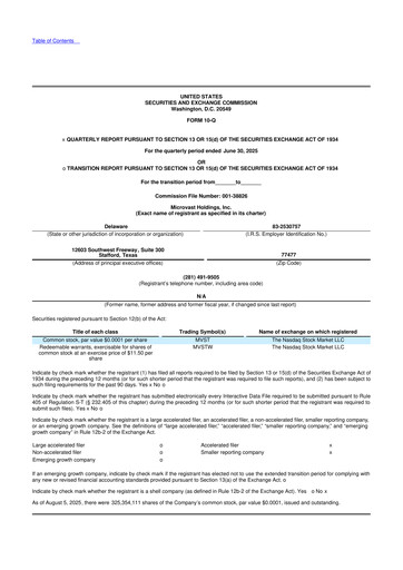 Thumbnail Microvast 10-Q Quarterly Report FY2025 