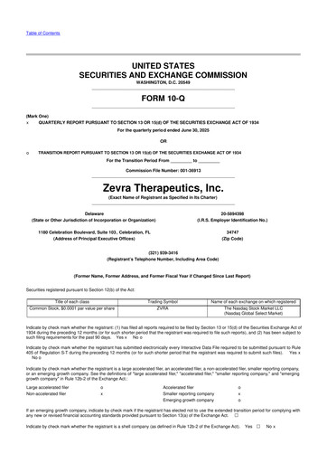 Thumbnail Zevra Therapeutics 10-Q Quarterly Report FY2025 