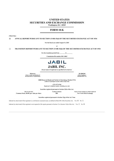 Thumbnail Jabil 10-K Annual Report 2025