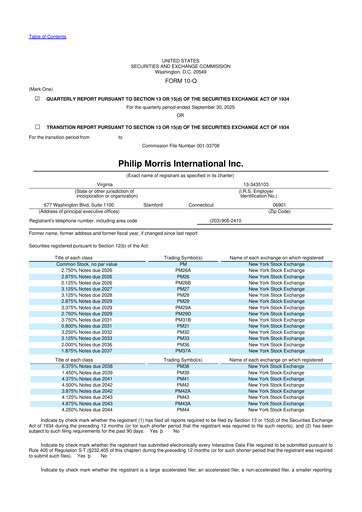 Miniature Philip Morris International 10-Q Rapport trimestriel 2025 