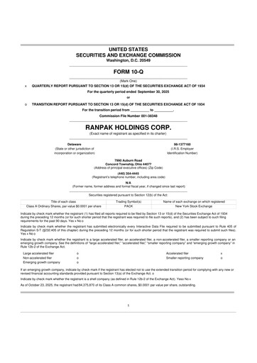 Thumbnail Ranpak 10-Q Quarterly Report FY2025 