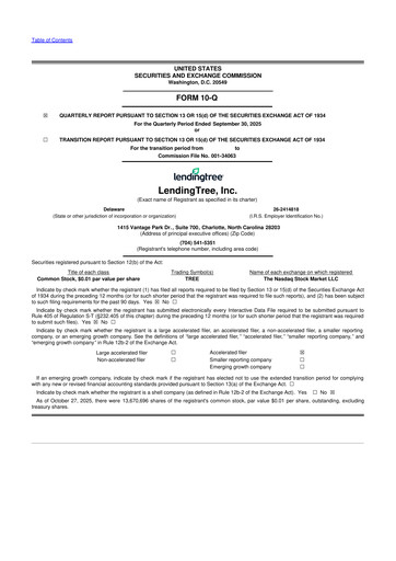 Miniature LendingTree 10-Q Rapport trimestriel 2025 