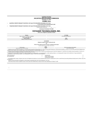 Thumbnail Voyager Technologies 10-Q Quarterly Report FY2025 