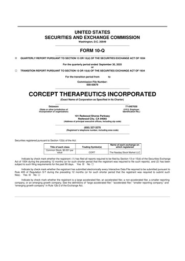 Thumbnail Corcept Therapeutics
 10-Q Quarterly Report FY2025 