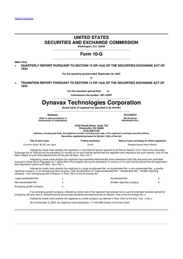 Thumbnail Dynavax Technologies
 10-Q Quarterly Report FY2025 