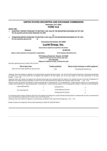 Thumbnail Lucid Motors 10-Q Quarterly Report FY2025 