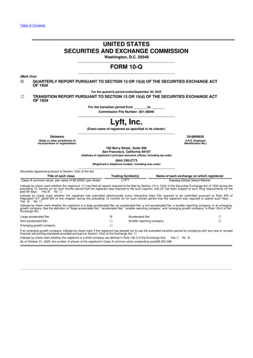 Thumbnail Lyft 10-Q Quarterly Report FY2025 