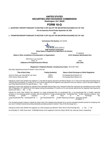 Thumbnail SWK Holdings 10-Q Quarterly Report FY2025 