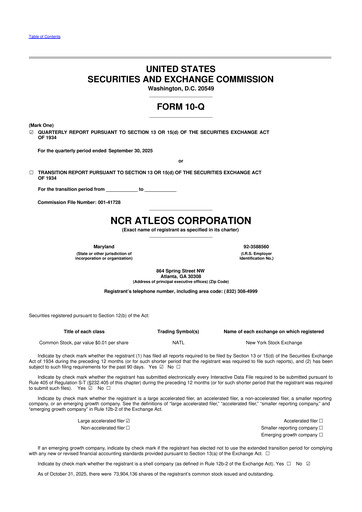 Vorschaubild NCR Atleos Corporation 10-Q Quartalsbericht  