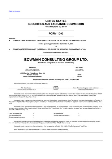Thumbnail Bowman Consulting Group 10-Q Quarterly Report FY2025 