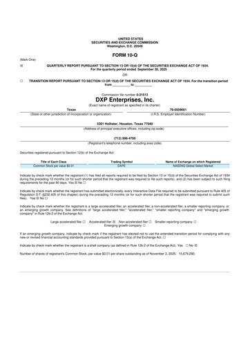 Thumbnail DXP Enterprises 10-Q Quarterly Report FY2025 