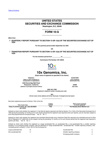 Thumbnail 10x Genomics
 10-Q Quarterly Report FY2025 