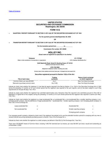 Miniature Holley 10-Q Rapport trimestriel 2025 