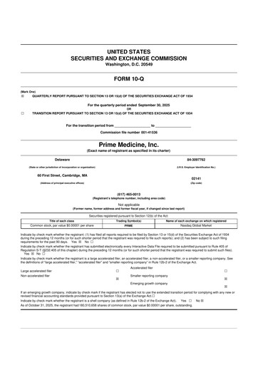 Thumbnail Prime Medicine 10-Q Quarterly Report FY2025 