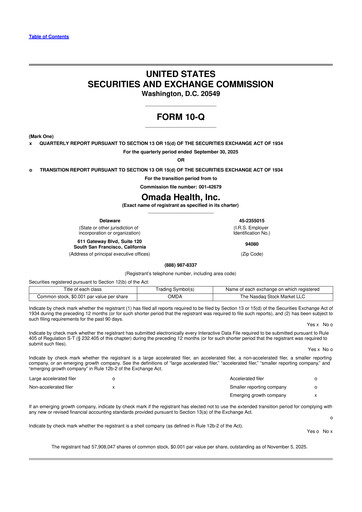 Thumbnail Omada Health 10-Q Quarterly Report FY2025 