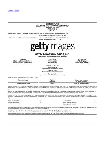 Thumbnail Getty Images 10-Q Quarterly Report FY2025 