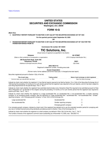 Thumbnail TIC Solutions 10-Q Quarterly Report FY2025 
