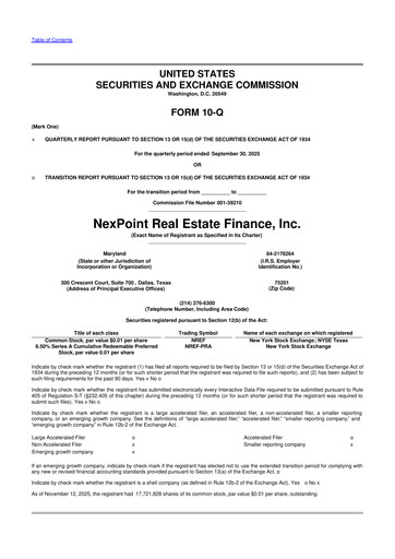 Vorschaubild NexPoint Real Estate Finance 10-Q Quartalsbericht 2025 