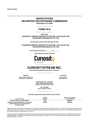 Miniature CuriosityStream 10-Q Rapport trimestriel 2025 