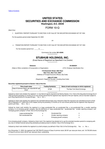 Thumbnail StubHub Holdings 10-Q Quarterly Report FY2025 