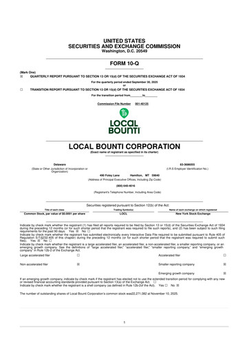 Thumbnail Local Bounti 10-Q Quarterly Report FY2025 
