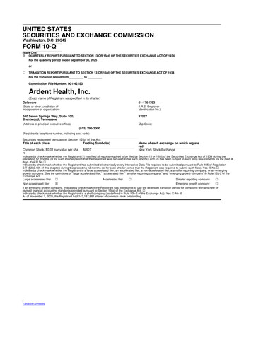 Vorschaubild Ardent Health 10-Q Quartalsbericht 2025 