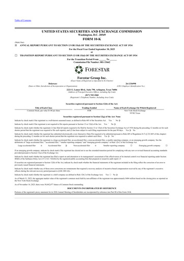 Thumbnail Forestar Group
 10-K Annual Report 2025
