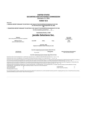 Thumbnail Jacobs Engineering 10-K Annual Report 2025