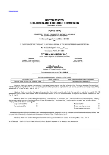 Thumbnail Titan Machinery 10-Q Quarterly Report FY2026 