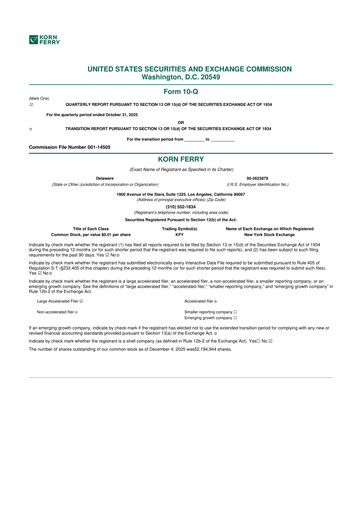 Thumbnail Korn Ferry
 10-Q Quarterly Report FY2026 