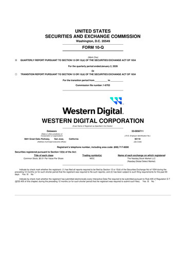 Thumbnail Western Digital 10-Q Quarterly Report FY2026 