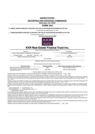 Thumbnail KKR Real Estate Finance Trust 10-K Annual Report 2025