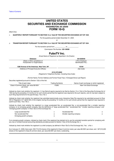 Thumbnail fuboTV 10-Q Quarterly Report FY2026 