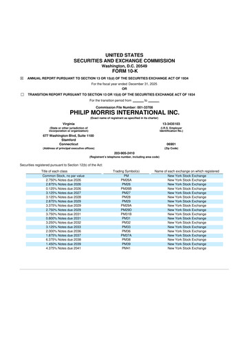 Vorschaubild Philip Morris International 10-K Jahresbericht 2025
