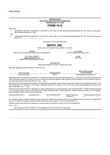 Thumbnail Inotiv 10-Q Quarterly Report FY2026 