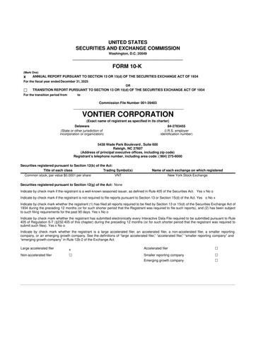 Miniature Vontier 10-K Rapport annuel 2025