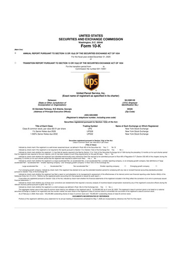 Thumbnail United Parcel Service 10-K Annual Report 2025