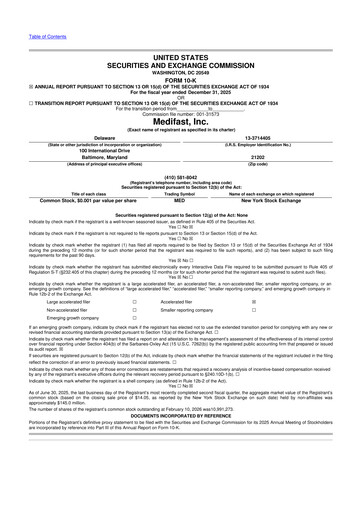Thumbnail Medifast 10-K Annual Report 2025